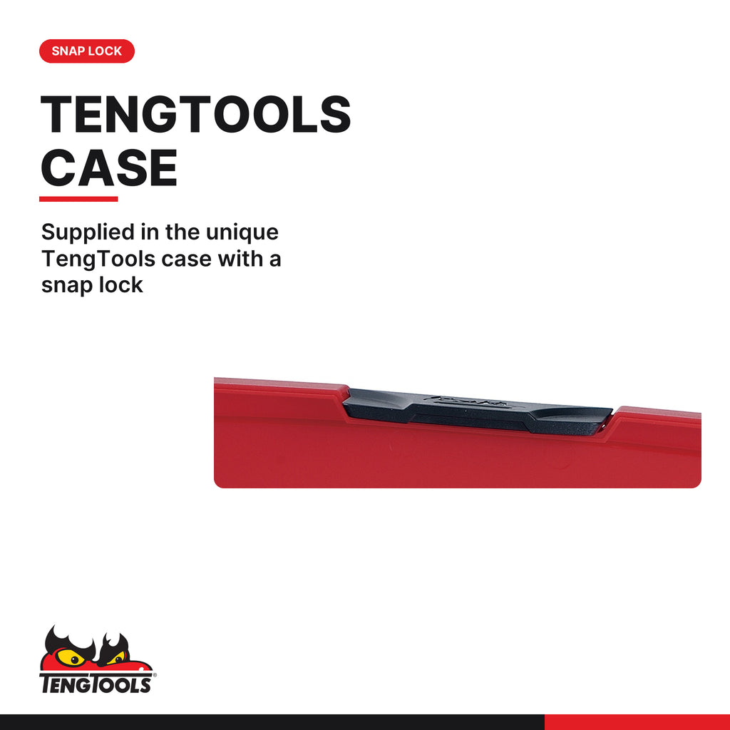 Teng Tools T1436 1/4" Socket Set 6 pt 36 Pieces, supplied in the unique TengTools case with a snap lock