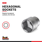 Teng Tools T3867 MECCA PRO 3/8" Socket & Tool Set 67 Pieces, regular hexagonal sockets, 8 to 22 mm