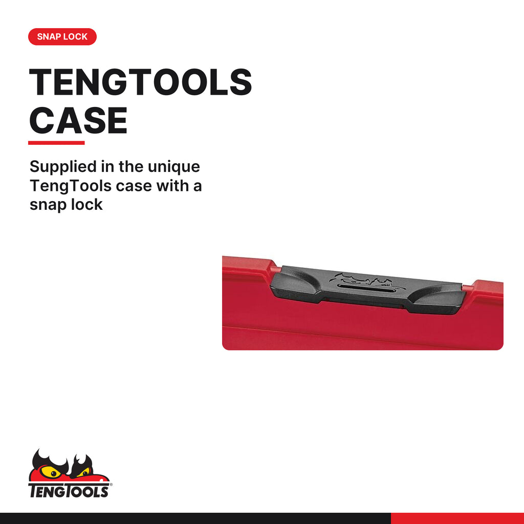 Teng Tools T9206 1/2" XZN/Triple Square Impact Socket Set DIN 6 Pieces, supplied in the unique TengTools case with a snap