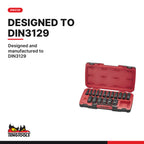 Teng Tools T9222L MECCA PRO 1/2" Deep Impact Socket Set DIN 22 Pieces, designed and manufactured to DIN3129