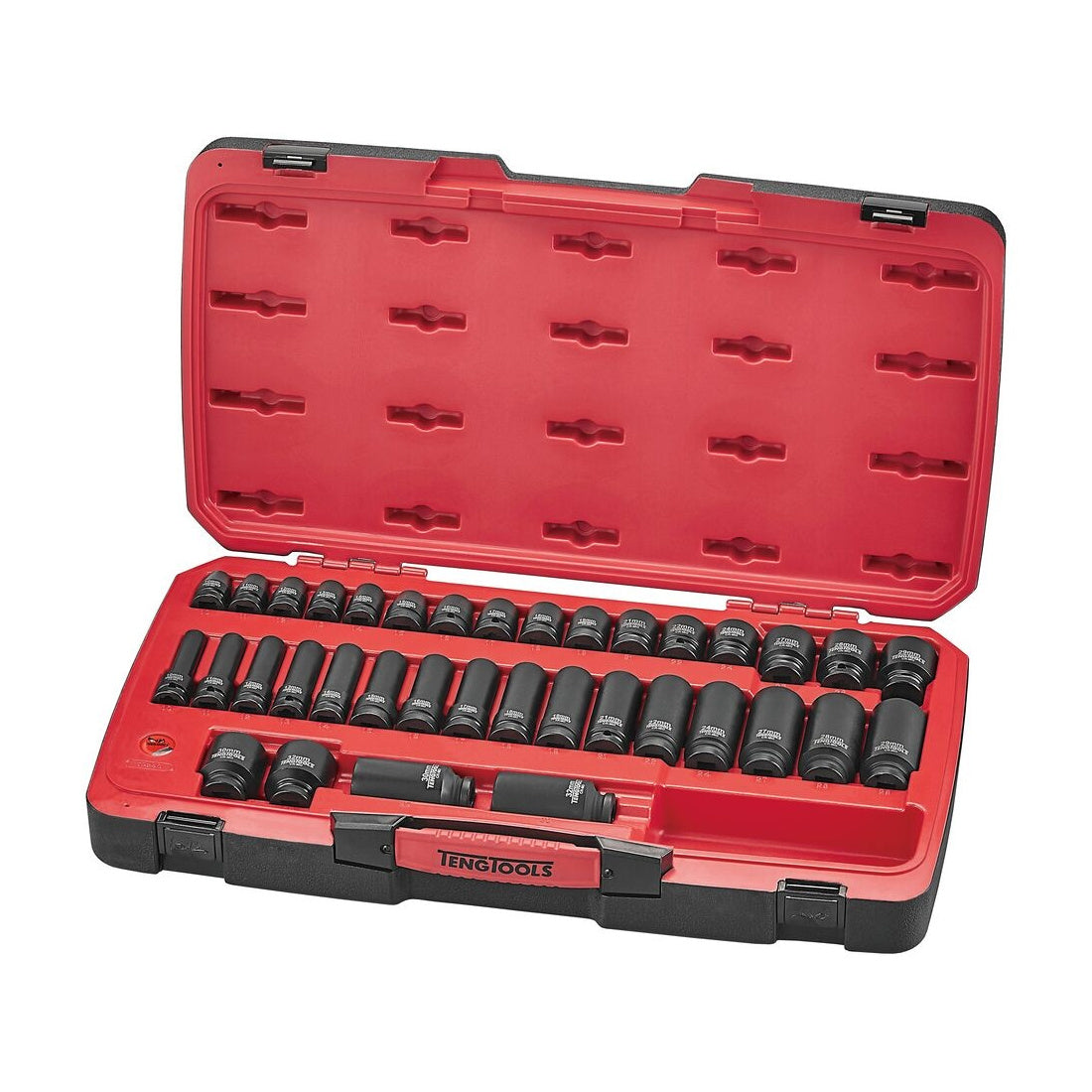 Teng Tools T9240 MECCA PRO 1/2" Impact Socket Set DIN 40 Pieces on a white background