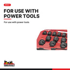 Teng Tools T9423AF MECCA PRO 3/4" Impact Socket Set DIN AF 23 Pieces, for use with power tools