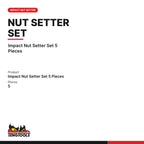 Teng Tools TBNSI5 5-Piece Impact Nut Setter Set, impact Nut Setter Set 5 Pieces
