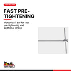 Teng Tools TBUSP14 3/8 Inch Drive T-Bar Spark Plug Socket 14-21 mm, includes a T bar for fast pre-tightening and additional