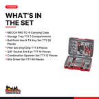 Teng Tools TC-6T01 MECCA PRO TC-6T TT Tool Kit 114 Pieces, what's in the set