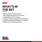 Teng Tools TC-6T02 MECCA PRO TC-6T TT Mechanics Tool Kit 37 Pieces, what's in the set