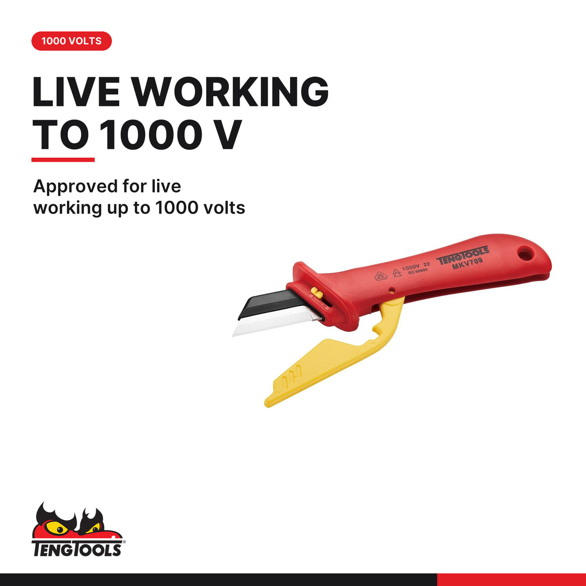Teng Tools TC-6TE03 MECCA PRO TC-6T FOAM Electrician Tool Kit 37 Pieces, approved for live working up to 1000 volts