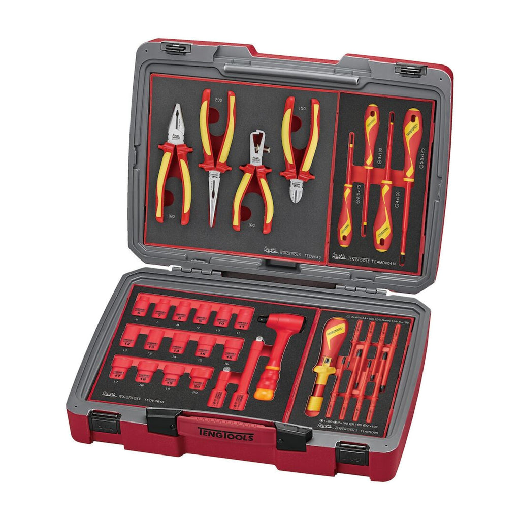 Teng Tools TC-6TE04 MECCA PRO TC-6 FOAM Electrician Tool Kit 36 Pieces on a white background