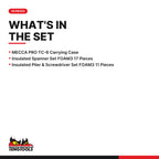 Teng Tools TC-6TE05 MECCA PRO TC-6 FOAM Electrician Tool Kit 29 Pieces, what's in the set