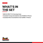Teng Tools TC-6TE06 MECCA PRO TC-6 FOAM Electrician Tool Kit 39 Pieces, what's in the set