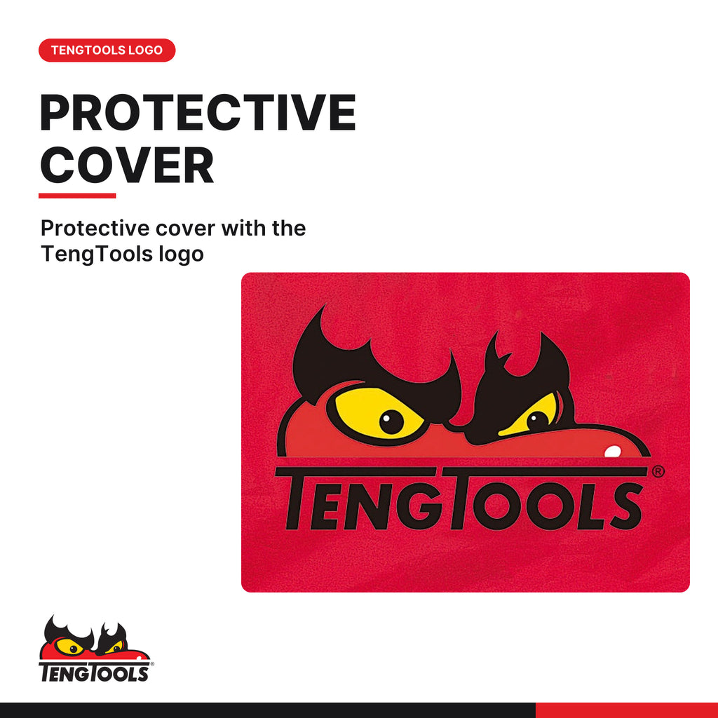 Teng Tools TC-COVER1 Red Protective Tool Box Cover for 26 Inch Stack, protective cover with the TengTools logo