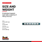 Teng Tools TC-MAG Magnetic Tool Rail, 6 individual magnets each with a capacity of 450 g (15.8 oz)