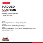 Teng Tools TCA07 Mechanics Creeper, padded cushion with the TengTools logo