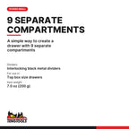 Teng Tools TCDIVS Divider Small, A simple way to create a drawer with 9 separate compartments