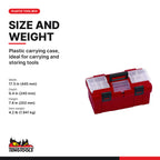 Teng Tools TCP445C Plastic Tool Box, plastic carrying case, ideal for carrying and storing tools