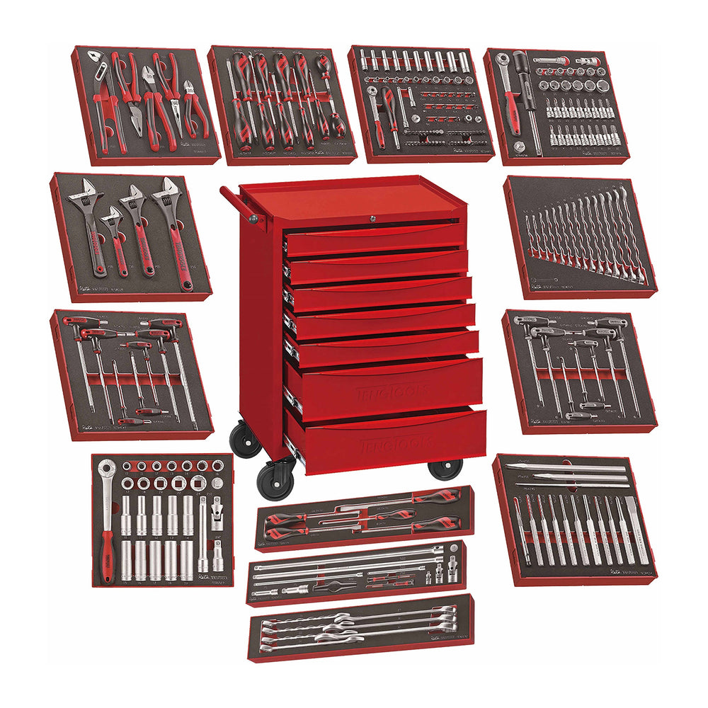 Teng Tools 240 Piece Complete Mixed EVA Foam General Hand Tool Kit (Mega Bundle 2) - TCW707EV-KIT3