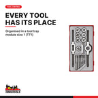 Teng Tools TCW813UNBK-SAE 665 piece 64in red roller cabinet SAE tool kit, organised in the TengTools Tool Control System