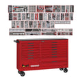 Teng Tools TCW813UNBK-SAE 665 piece 64in red roller cabinet SAE tool kit, on a white background