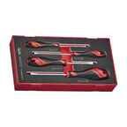 Teng Tools TEAMD04N Screwdriver Set Flat FOAM1 4 Pieces on a white background