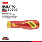 Teng Tools TEAMDV10 Insulated Interchangeable Blade Set FOAM1 10 Pieces, designed and manufactured to din 5264, din iso 8764 