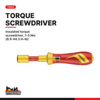 Teng Tools TEAVSD09 Insulated Torque Screwdriver Set FOAM1 9 Pieces, insulated torque screwdriver, 1-5 nm (8.9-44.3 in-lb)