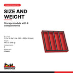 Teng Tools TED00 Storage Tray FOAM2 4 Compartments, storage module with 4 compartments