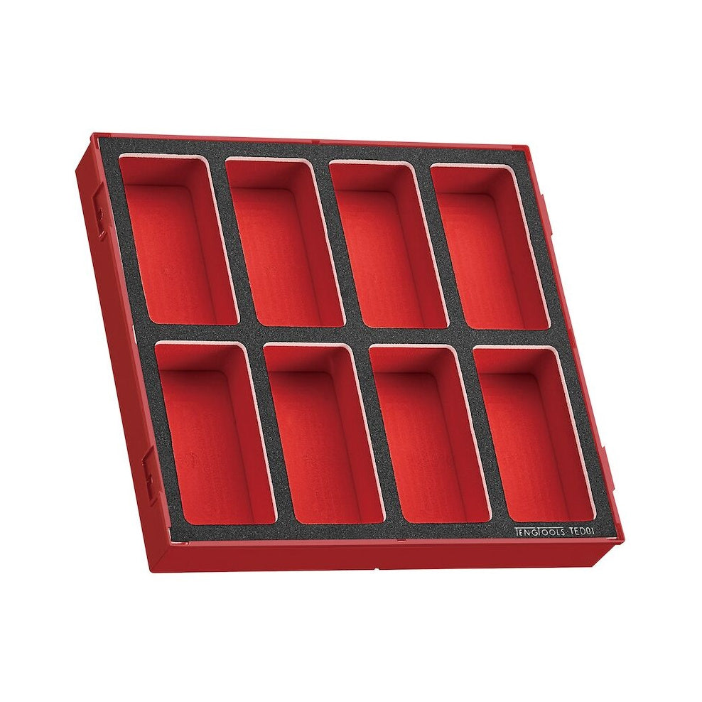 Teng Tools TED01 Storage Tray FOAM2 8 Compartments on a white background