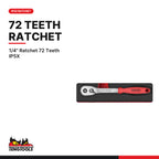 Teng Tools TED1489 1/4" Socket Set 6 pt FOAM2 89 Pieces, 1/4" Ratchet 72 Teeth IP5X