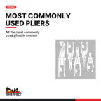 Teng Tools TED441-T Plier Set TPR Grip FOAM2 5 Pieces, all the most commonly used pliers in one set