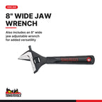 Teng Tools TEDADJ4 Adjustable Wrench Set FOAM2 4 Pieces, also includes an 8" wide jaw adjustable wrench for added versatility