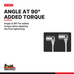 Teng Tools TEDDF7 Double Flex Wrench Set FOAM2 7 Pieces, angle at 90° for added torque when applying the final tightening