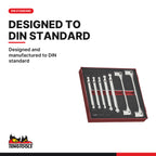 Teng Tools TEDDF7 Double Flex Wrench Set FOAM2 7 Pieces, designed and manufactured to din standard