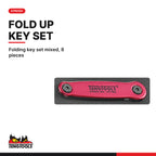 Teng Tools TEDHT42 Ball Point Hex & TX Key Set FOAM2 42 Pieces, folding key set mixed, 8 pieces