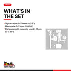 Teng Tools TEDIMM Measuring Tool Set FOAM2 3 Pieces, what's in the set