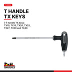 Teng Tools TEDTX7 T-Handle TX Key Set FOAM2 7 Pieces, 7 t handle tx keys: tx10, tx15, tx20, tx25, tx27, tx30 and tx40