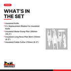 Teng Tools TEDVMB08 Insulated Plier & Knife Set FOAM2 8 Pieces, what's in the tray