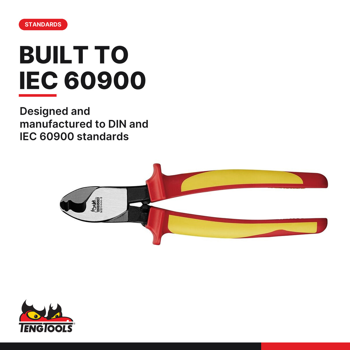 Teng Tools TEFMBV07 Insulated Plier Set FOAM3 7 pieces, designed and manufactured to DIN and IEC 60900 standards