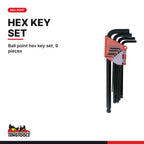 Teng Tools TEFMDI54 Screwdriver & Hex/TX Key Set 2 FOAM3 54 Pieces, ball point hex key set, 9 pieces