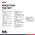 Teng Tools TEFMDI54 Screwdriver & Hex/TX Key Set 2 FOAM3 54 Pieces, what's in the tray