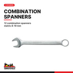 Teng Tools TEFSK57 Spanner & Socket Set FOAM3 57 Pieces, 12 combination spanners metric 8-19 mm