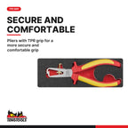Teng Tools TEFSKV19 Insulated Socket & Pliers Set FOAM3 19 Pieces, pliers with tpr grip for a more secure and comfortable gri