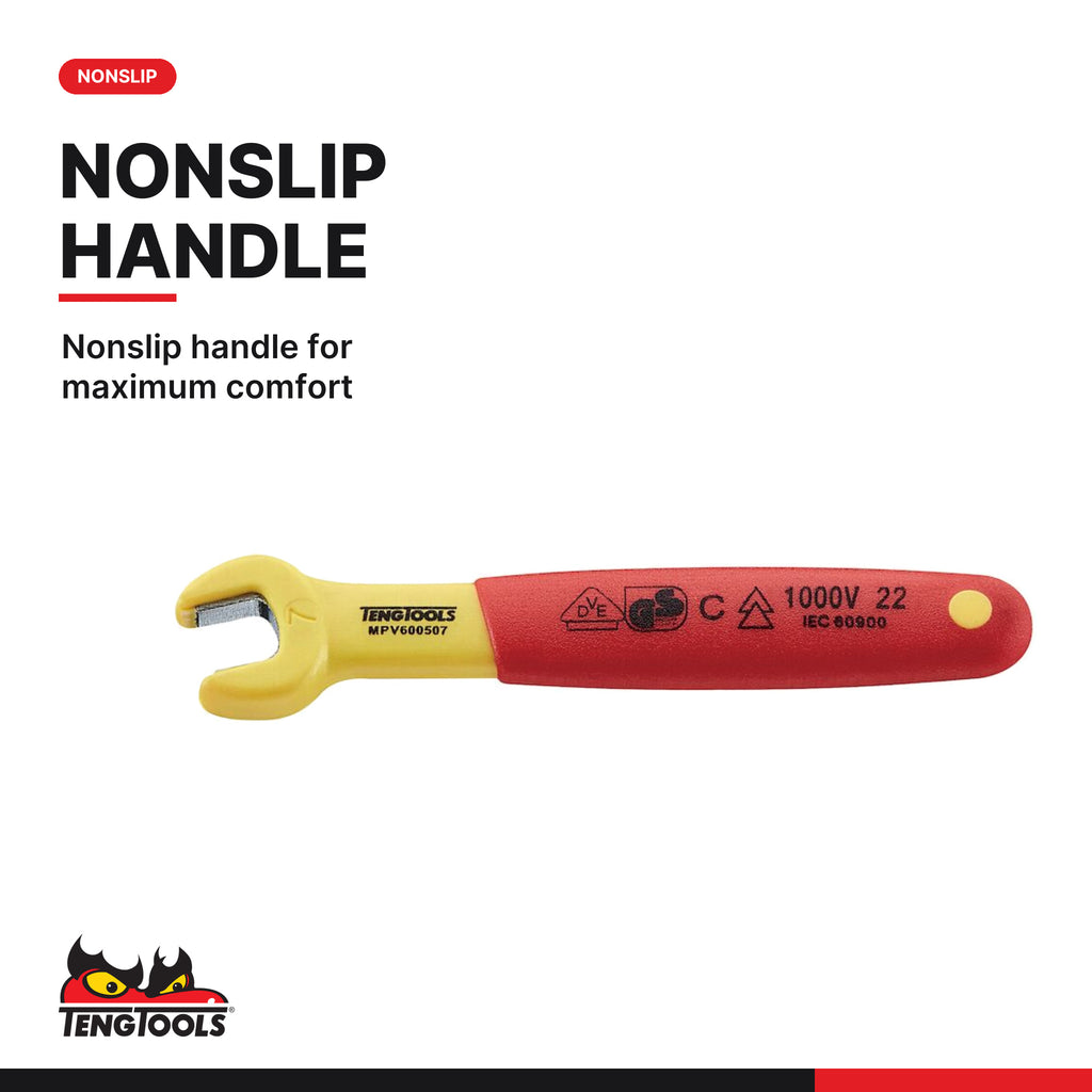 Teng Tools TEFSPV17 Insulated Spanner Set FOAM3 17 Pieces, nonslip handle for maximum comfort