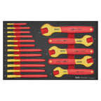 Teng Tools TEFSPV17 Insulated Spanner Set FOAM3 17 Pieces on a white background