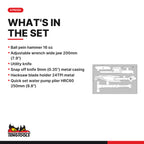 Teng Tools TEFX06 General Tool Set BP FOAM3 6 Pieces, what's in the tray