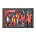 Teng Tools TEFX07A Electrician Tool Set FOAM3 7 Pieces on a white background