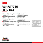 Teng Tools TEFXV11 Insulated Plier & Screwdriver Set FOAM3 11 Pieces, what's in the set