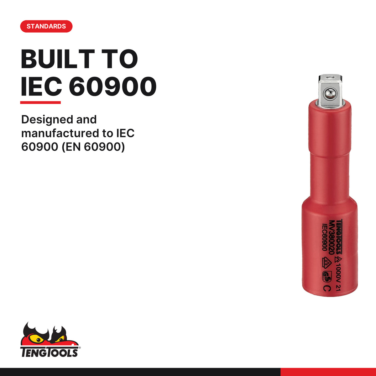 Teng Tools TEFXV28 Insulated Socket & Screwdriver Set FOAM3 28 Pieces, designed and manufactured to IEC 60900 (EN 60900)