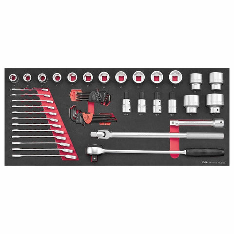 Sockets 3/4" & Spanner Set FOAM6X6 52 Pieces