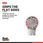 Teng Tools TEX2032 Combination Spanner Set FOAMX4 7 Pieces, tengtools hip grip design for contact with the flat side of the f