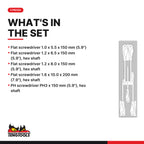 Teng Tools TEX915N Screwdriver Set Flat & PH FOAMX4 5 Pieces, what's in the set